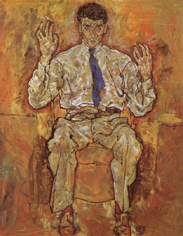 Egon Schiele Portrait of Albert Paris von Gutersloh oil painting image